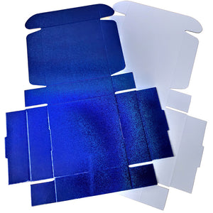 Blue Glitter Holographic Boxes for Cosmetics Packaging 40pcs/pack