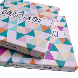 Creative Geometric Pattern Festive Chocolate Block Gift Packaging Box