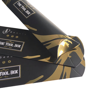 Custom Gold Foiled Lash Tool Packaging Pillow Box