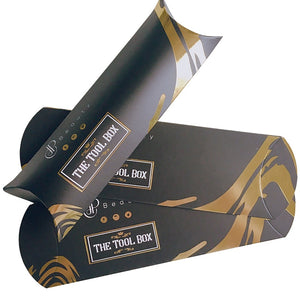 Custom Gold Foiled Lash Tool Packaging Pillow Box