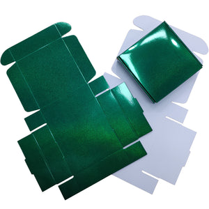 Green Glitter Holographic Paper Gift Box 40pcs/pack