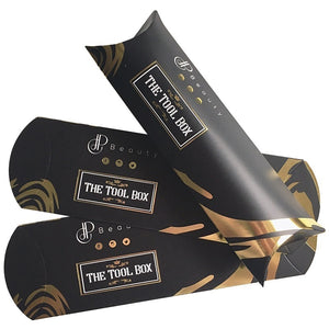 Custom Gold Foiled Lash Tool Packaging Pillow Box