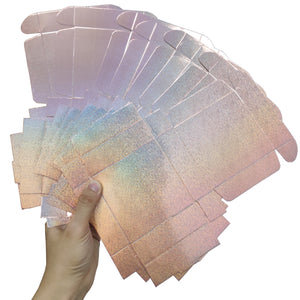 Rose Gold Glitter Holographic Box, 40pcs/pack