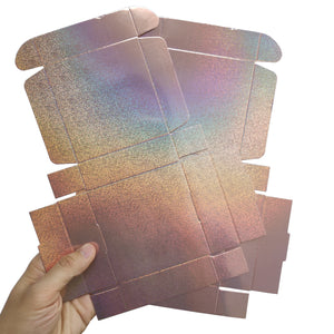 Rose Gold Glitter Holographic Box, 40pcs/pack