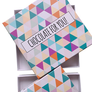 Creative Geometric Pattern Festive Chocolate Block Gift Packaging Box