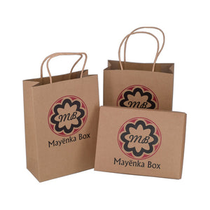 Brown Kraft Beauty Products Packaging Box with Shopping Bag