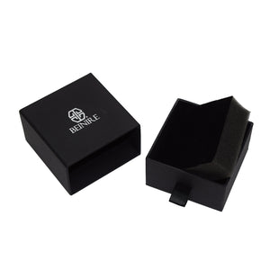 Silver Stamped Logo Drawer Ring Box