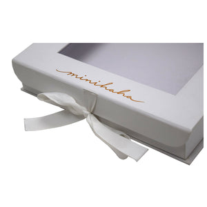 Mini Square Children's Wear Gift Box with PVC Window & Bow