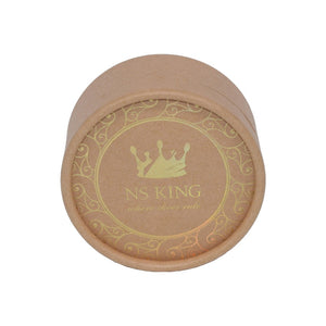 Holographic Foil Brown Kraft Round Box for Shoe Polish Cream