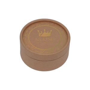 Holographic Foil Brown Kraft Round Box for Shoe Polish Cream