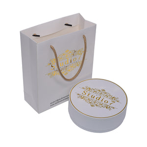 Custom Circular Wig Box with Paper Shopping Bag