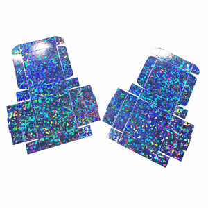 Mosaic Pattern Holographic Gift Box Reflective Silver Laser Packaging Box 40pcs/pack