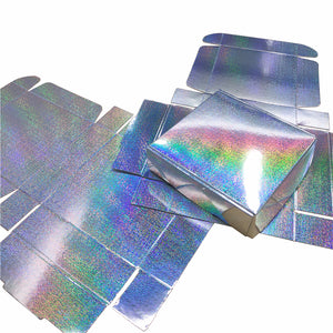 Silver Glitter Holographic Gift Box Silver Laser Packaging Party Favor Box 40pcs/pack Free Shipping