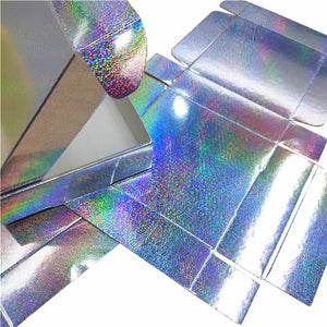 Silver Glitter Holographic Gift Box Silver Laser Packaging Party Favor Box 40pcs/pack Free Shipping