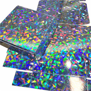 Mosaic Pattern Holographic Gift Box Reflective Silver Laser Packaging Box 40pcs/pack