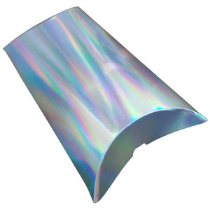 Silver Holographic Hair Extensions Pillow Box Wholesales 50pcs/pack