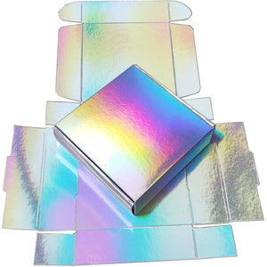 Silver Holographic Gift Box for Party, Wedding Souvenir Box, 40pcs/pack