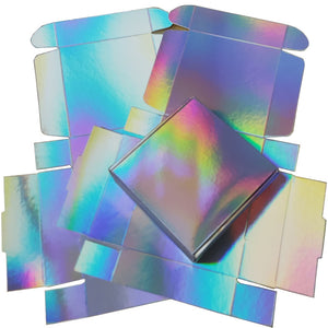 Silver Holographic Gift Box for Party, Wedding Souvenir Box, 40pcs/pack
