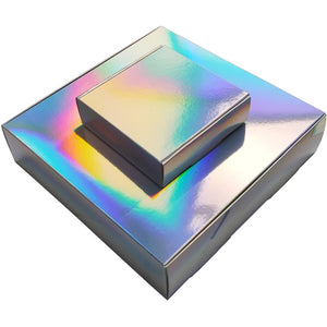 Silver Holographic Gift Box for Party, Wedding Souvenir Box, 40pcs/pack
