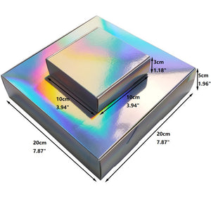Silver Holographic Gift Box for Party, Wedding Souvenir Box, 40pcs/pack