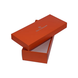 Flat Packed Clothes Packaging Box with Silver Foiled Logo