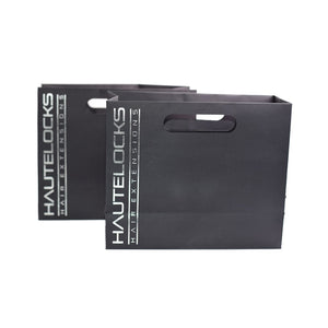 Custom Silver Foiled Hair Salon Retail Bag for Hair Bundle Packaging