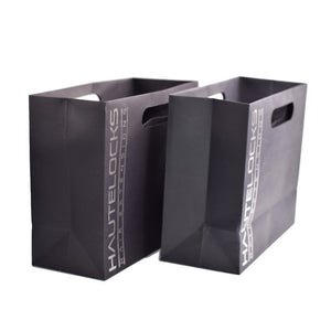 Custom Silver Foiled Hair Salon Retail Bag for Hair Bundle Packaging