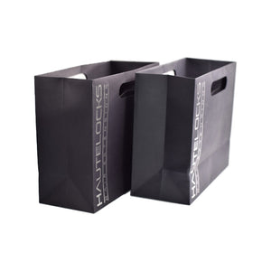Custom Silver Foiled Hair Salon Retail Bag for Hair Bundle Packaging