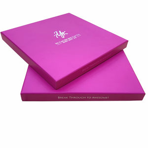 Hot Pink Silver Foiled Scarf Packaging Paper Box