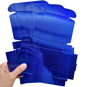 Blue Glitter Holographic Boxes for Cosmetics Packaging 40pcs/pack