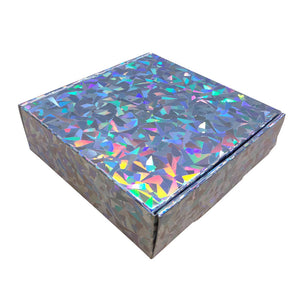 Mosaic Pattern Holographic Gift Box Reflective Silver Laser Packaging Box 40pcs/pack
